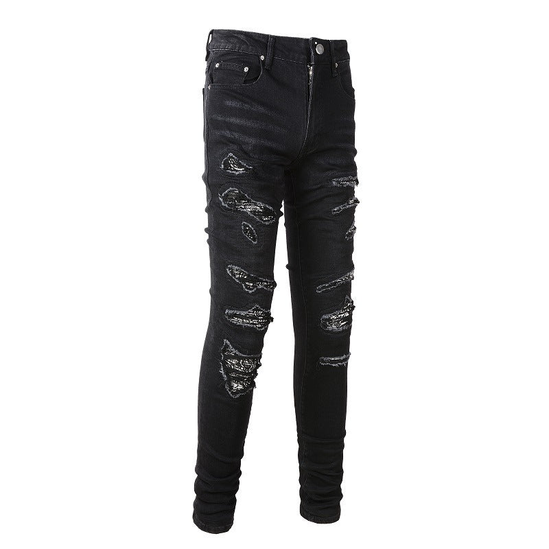 Black Bandana Jeans