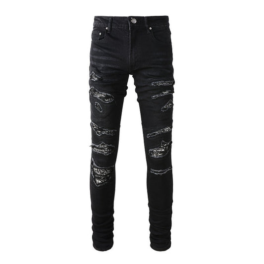 Black Bandana Jeans