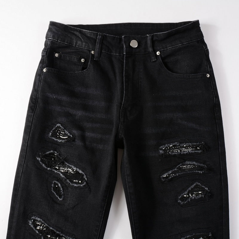 Black Bandana Jeans