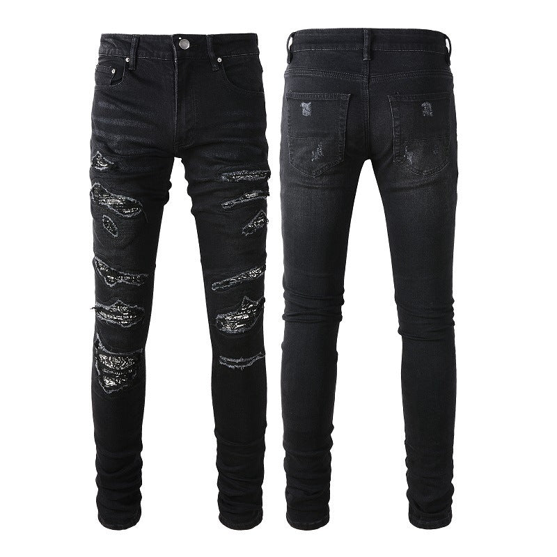 Black Bandana Jeans