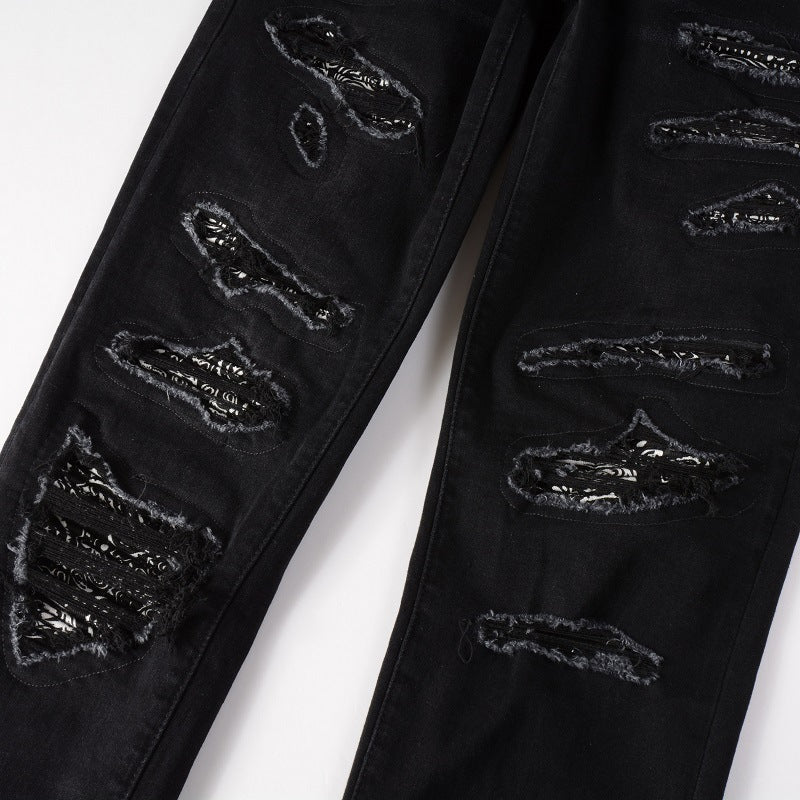 Black Bandana Jeans